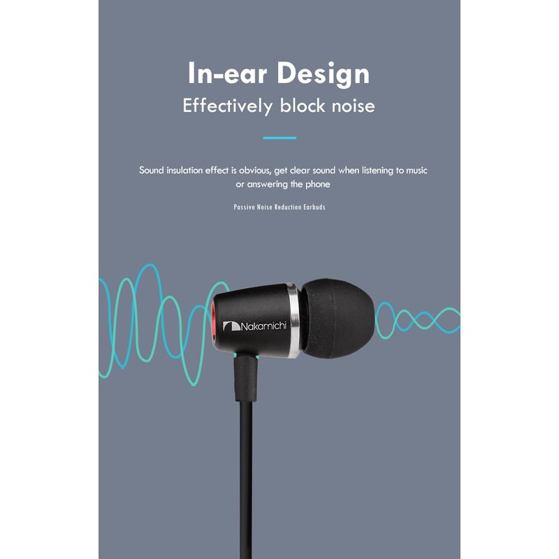 Nakamichi NM-CE300-BLK Wired Headphones (Black)