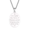 WIOY St. Saint Christopher Medal Pendant Necklace 925 Sterling Silver