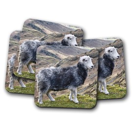4 Set - Beautiful Herdwick Sheep Coaster - Farm Wool Lake District #12563
