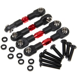 Pull Rod Linkage Compatible with 1/10 Traxxas 4-Tec Upgrade Drift Ford Mustang Replace Rc Car Aluminum Alloy Part Replace(Red)