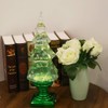 Eldnacele Musical 14" Light-up Christmas Tree Snow Globe Water Glittering