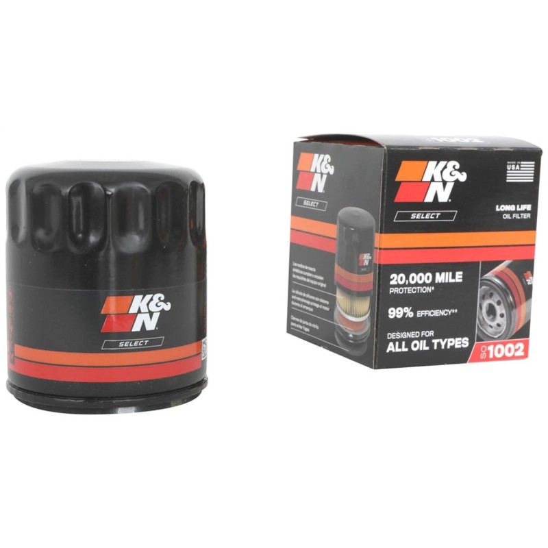 K&N SO-1002 Oil Filter High Flow Synthetic Compatible Fits Most