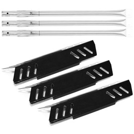 Grill Replacement Parts for Pit Boss Memphis Ultimate 4-in-1 Combo Grill, for Pit Boss Memphis Ultimate Gas and Charcoal Combo Grill Replacement Parts. Grill Burner Tube, Porcelain Steel Heat Plate