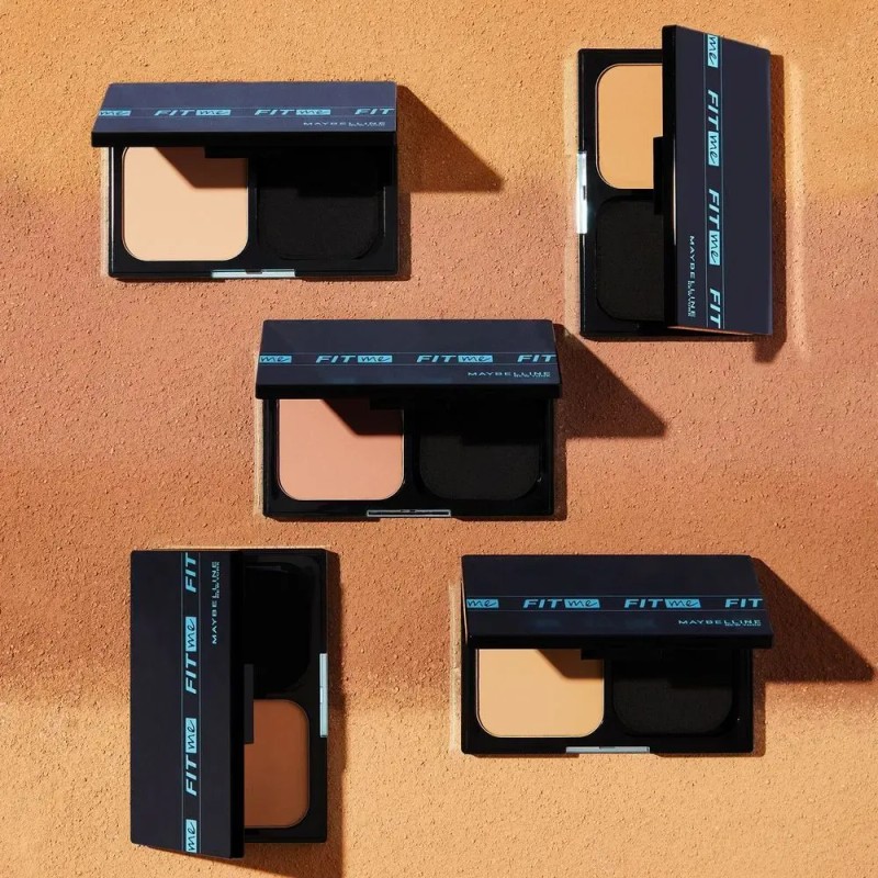 Maybelline Base Maquillaje Polvo Fit Me, control brillo, protector solar,