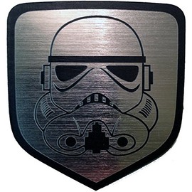 24Designs Compatible Front Emblem Stormtrooper Silver Replacement for Dodge Neon Srt4 or Charger
