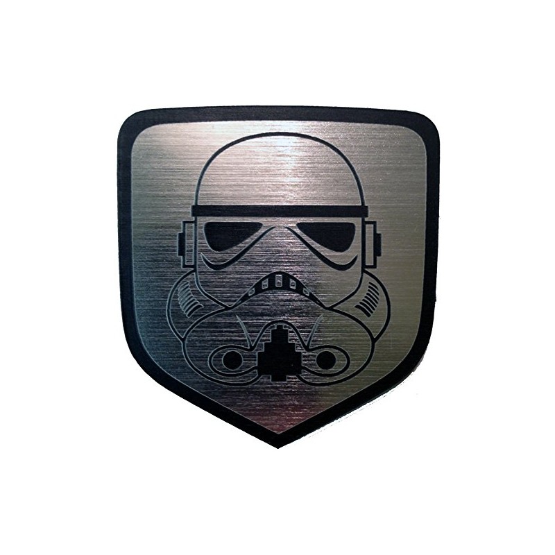 24Designs Compatible Front Emblem Stormtrooper Silver Replacement for Dodge Neon