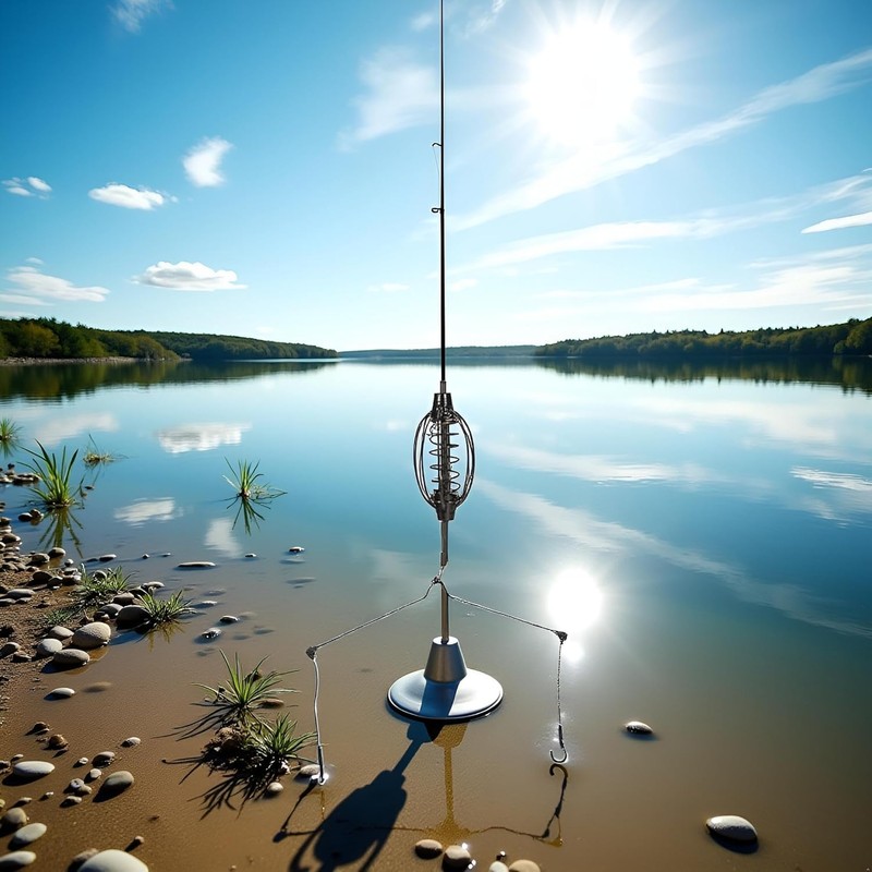 Carp Fishing Feeder Baits Cage, Spring Fish with Holder, Inline
