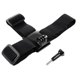 Zoukfox Head Strap Camera Mount + Quick Clip Compatible fit for GoPro HERO5 Black, HERO5 Session, HERO4 Black, HERO4 Silver and Hero Sessio and Most Action Cameras (Head)