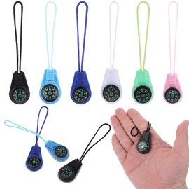 12 Pack Multi-Color Outdoor Pocket Compass, Small Compass with Paracord, Portable Button Compass Kit, Mini Compass Survival, Keychain Compass for Camping, Hiking