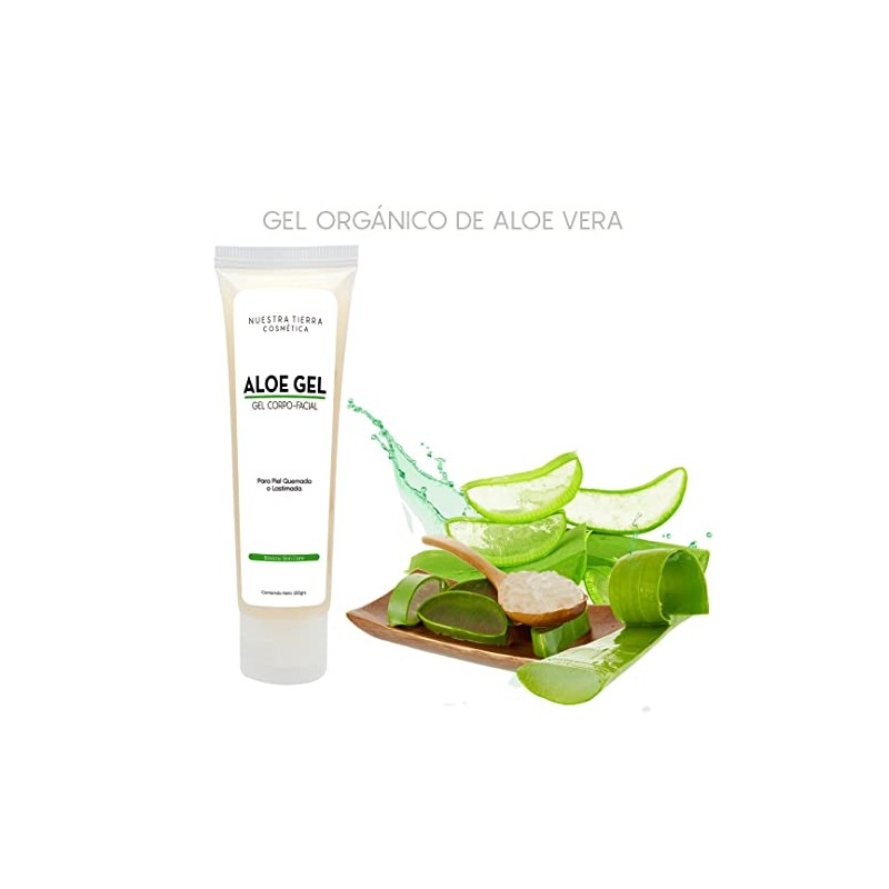 Gel Orgánico de Aloe Vera y Lavanda -Calmante, Regenerante y