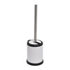 Bath Toilet Bowl Brush Holder with Folding Lid (Chrome)