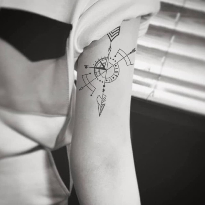 Oottati Small Cute Temporary Tattoo Sticker Set of 2 -