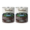 Varathane Semi-Gloss Water-Based Exterior Spar Urethane, Quart, Kona, 2 Pack