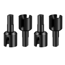 MORFUM 4PCS Aluminum Alloy Front & Rear Gearbox Joint Cup Differential Cup Main Drive Shaft Joint Cups Compatible with Tamiya TT02 1/10 RC Drift Car Upgrade Replace Parts