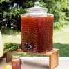 Acopa 5 Gallon Hammered Glass Beverage Dispenser