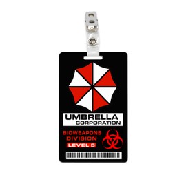 Umbrella Corporation Bioweapons Division Level 5 ID Badge PVC Black