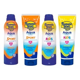Banana Boat Kit 4 Protectores Solares Bloqueador 50 Fps Banana Boat