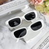 Geopty Wholesale 40 Pack White Rectangle Sunglasses Bulk Adults Unisex,