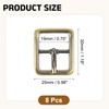 sourcing map Metal Roller Buckle, 8Pcs 0.75 Inch Single Prong
