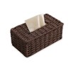 Rattan Woven Tissue Holder - Decorative Rectangular Tissue Box Cover