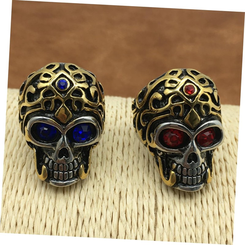 FOMIYES Men Ring Finger Rings Skeleton The Ring Punk Ring