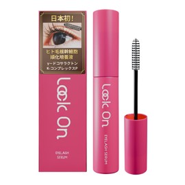 Lock On Eyelash Serum, 0.2 oz (6 g) x 1 Bottle, No Additives for Eyes and Eyebrows, Made in Japan