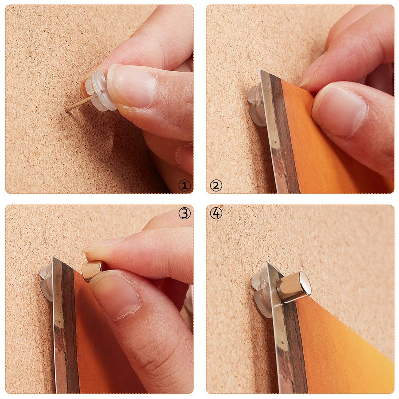 Outus 10 Sets Magnetic Push Pin Magnet Thumb Tack Poster