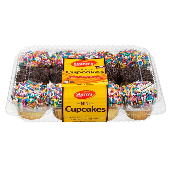Birthday Snack | Cup Cakes | Snack Cakes | Birthday Cakes | Dairy & Nut Free | 12 Mini Cupcakes Per Pack | 10 oz – Stern’s Bakery (12 Pack)