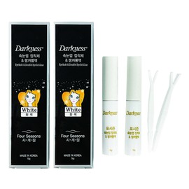 Darkness Four Seasons Eyelash Adhesive Double Eyelid Liquid, White, 2 Pieces / 다크니스 포시즌 속눈썹 접착제 쌍꺼풀액, 흰색, 2개