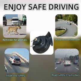 300DB Super Loud Train Horns, Car 4A Waterproof Durable Air Electric Snail Horn, 12V Raging Sound Air Horns Replacement Kit, Automotive Accessories Universal for Car, Motorcycle, Truck, Bike, Boat,