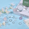 beinkmake 45Pcs Mini Crystal Ball Stand Metal Sphere Holder 13/17/20mm
