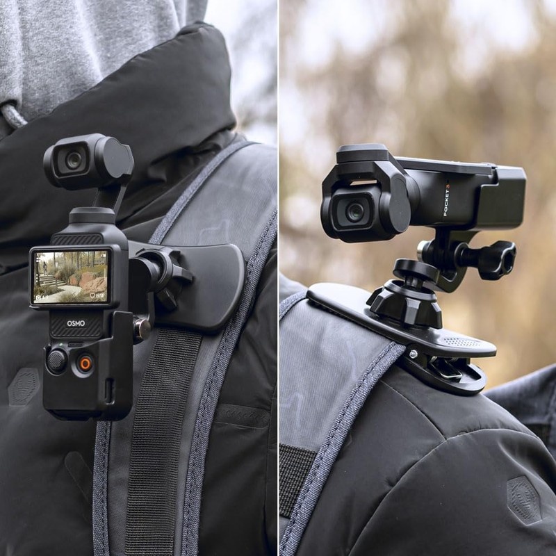SUREWO 360° Rotating Backpack Strap Mount, Quick Clip Mount (with