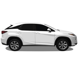 SlickMod Chrome Delete Blackout Vinyl Overlay for 2016-2021 Lexus RX 350 450h Window Trim (Gloss Black)