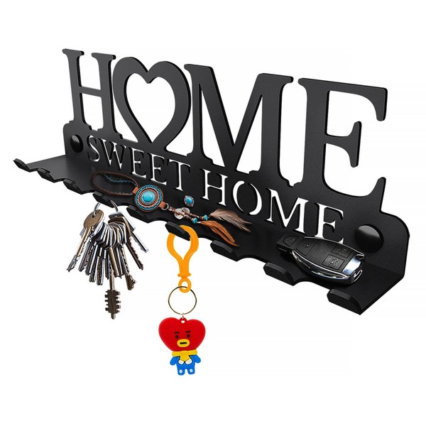 SirHoldeer Home Sweet Home Wall Mounted Key Rack with Letter