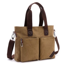 ToLFE Women Top Handle Satchel Handbags Tote Purse Shoulder Bag (Medium: (L) 13.78" x(W) 3.94" x(H) 11.02", Khaki)