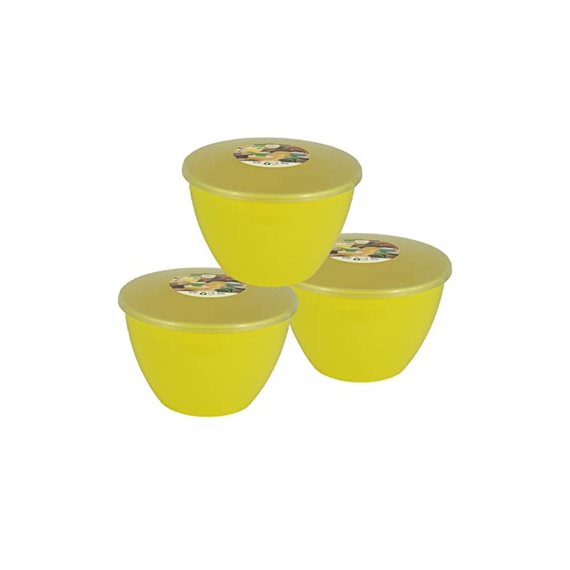 Just Pudding Basins Yellow Pastel Shade Steaming Basin and Clear