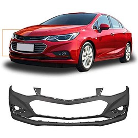 munirater Primered, Front Bumper Cover Fascia Replacement for 2016-2018 Chevy Cruze Sedan 4-Door 191275123478