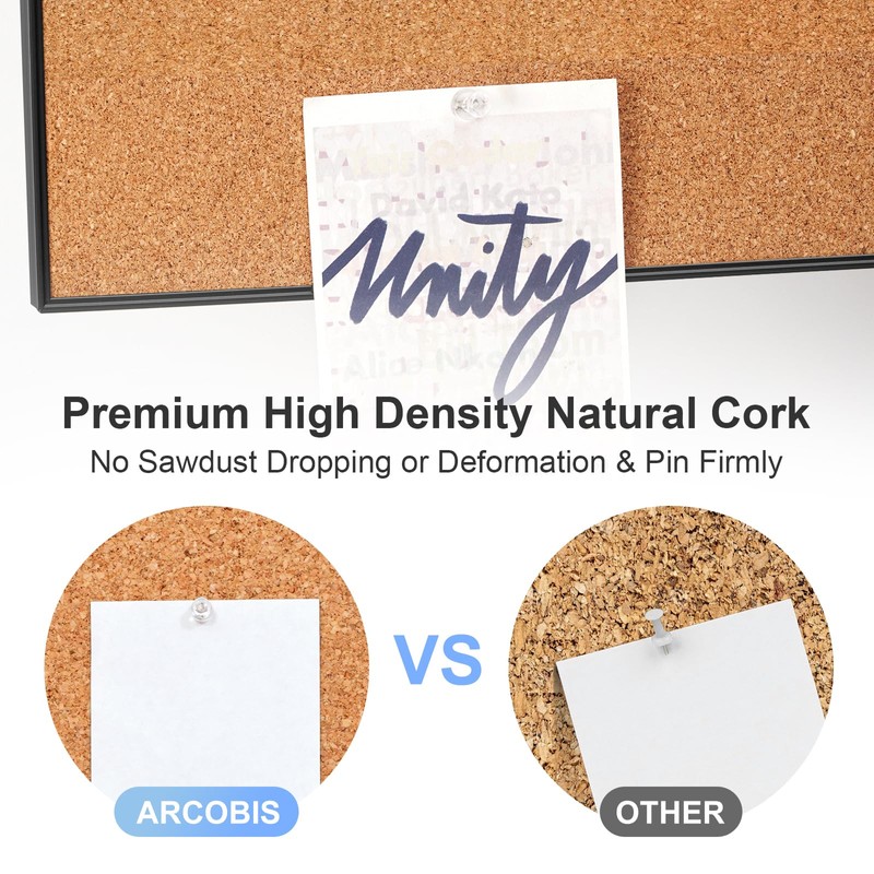 ARCOBIS Cork Board White Board Combo, 36 x 24 Inch