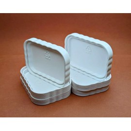 Unbranded Vinyl Downspout caps, size 3x4" (bulk sets) Kratky/N-F-T hydroponics DIY - set of 6 end caps, White