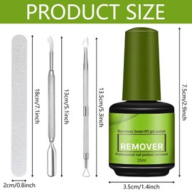 Nagellackentferner, Gelnägel Shellac Entferner Remover, Nagellackentferner für Gelnägel, Entfernt Schnell und Einfach Gelnägel, Gel Nagellack Entfernung mit Nagelfeile & Nagelhautschieber