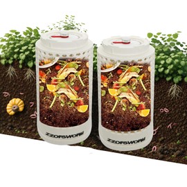 Inground Worm Farm Compost Bin Outdoor with Time Pointer for Composting System Decomposing Kitchen Waste and Raised Garden Beds (Middle)