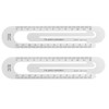 sourcing map 2 Pieces Ruler 12 cm Metric Bookmark Clip
