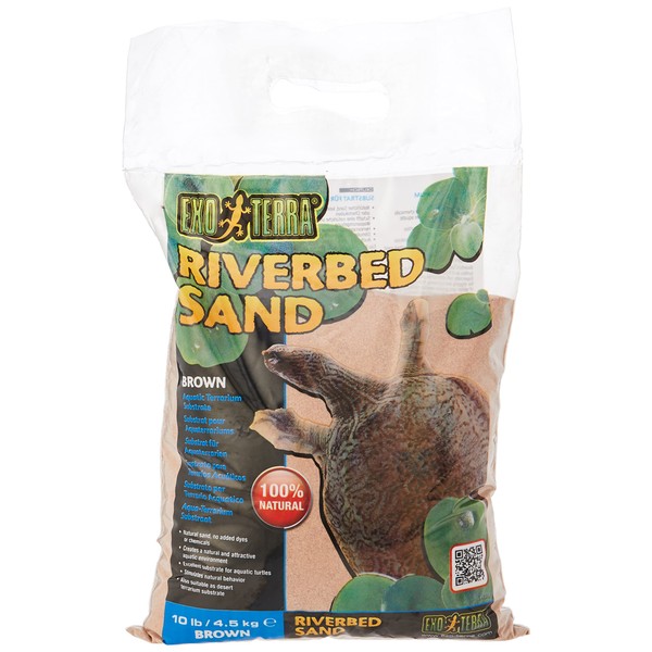 Exo Terra Dog Riverbed Sand, 10-Pound, Brown, for Small Breeds