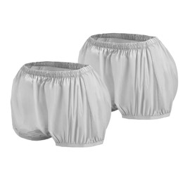 Menpol Adult Diaper Covers Waterproof, Leakproof Incontinence Plastic Pants Protective, Reusable Rubber Underwear for Women (2, Gray, S)