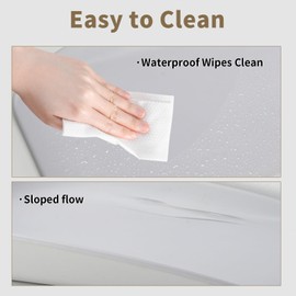 LITTLE RAWR Baby Changing Pad, Non-Slip Diaper Changing Pad, Waterproof Changing Pad, PU Foam Changing Pad on Table Topper for Changing Diaper and Dresser, Changing Table, Bed (Off-White)