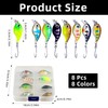 Raheem 8pcs Fishing Lures, Multi Jointed Lifelike Swimbaits Hard Crankbaits,