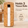 Wicker Toilet Paper Holder for Bathroom – Freestanding 3-Roll Storage