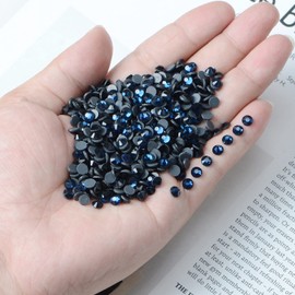 LPBeads 2000 Pieces SS20 Montana Hotfix Rhinestones Flatback Round Crystal Glass Rhinestones Gems for Crafts Nail Face Art Clothes Shoes Bags DIY