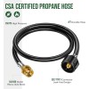 Gas One 4 Feet Propane Hose Adapter 1lb to 20lbPropane