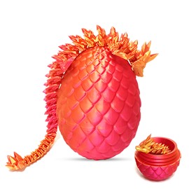 Dragon Eggs with Dragon Inside,3D Dragon,Easter Basket Stuffers,3D Print Dragon with Egg,Crystal Dragon Figurine,Dragon Egg Fidget Toy